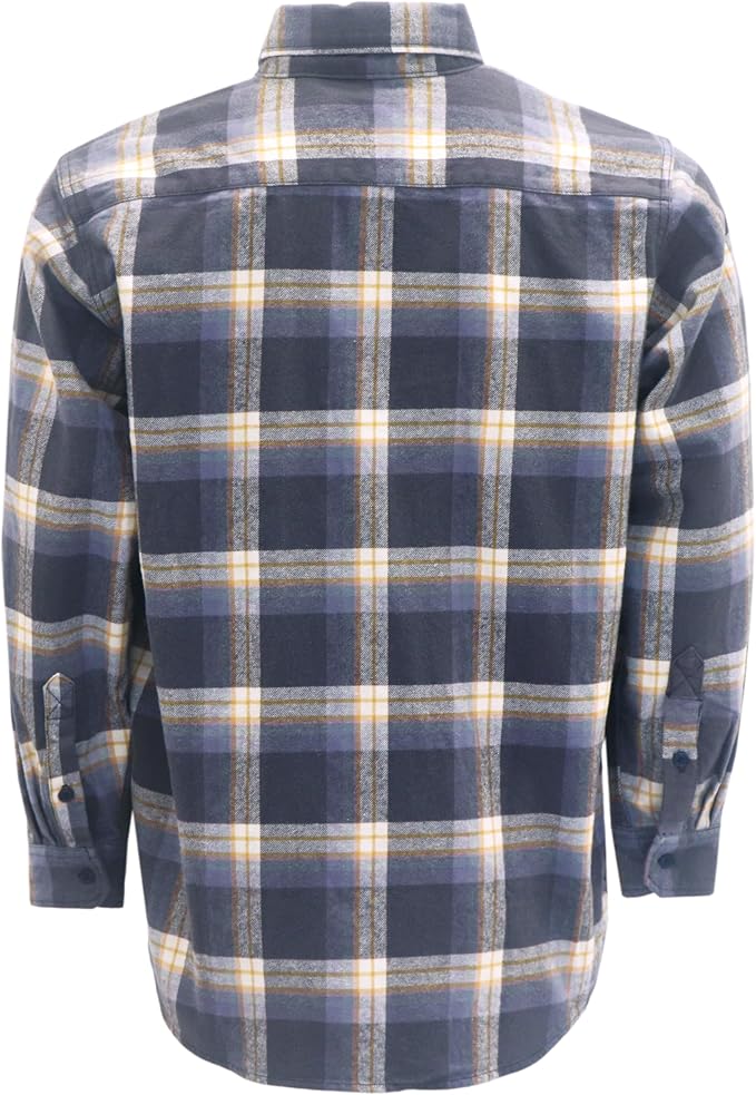 BOCOMAL FR Shirts for Men Welding Shirt Plaid 8.5oz Heavyweight Fire Retardant/Flame Resistant Welding Jacket