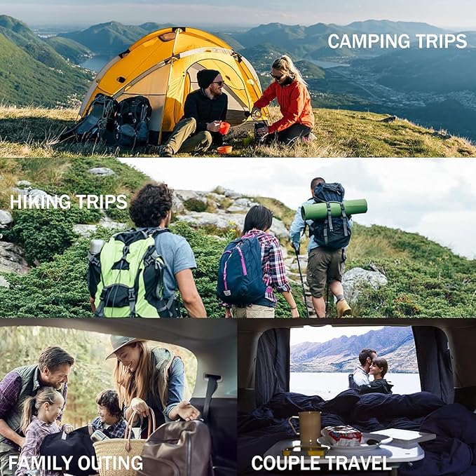 Down Sleeping Bag for Adults 0°F 10°F 15°F 20°F Backpacking Sleeping Bag for Cold Weather with Compression Sack