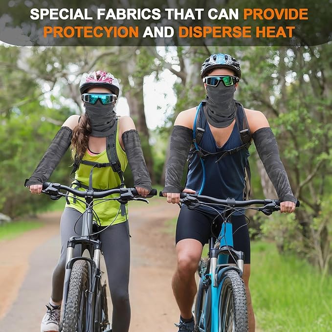 Grey UV Sun Protection Arm Sleeves for Men Women Teenager, Fishing Cycling Driving Ice Silk Cooling Arm Sleeves