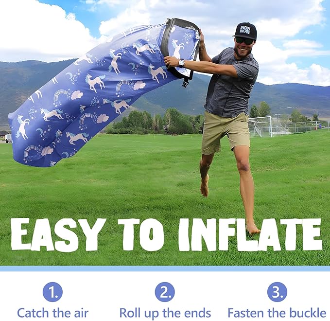 AlphaBeing Inflatable Lounger Beach Chair Accessories, Air Sofa Hammock Inflatable Couch for Camping Backyard Lakeside with Compression Sacks, Ideal Outdoor Gifts for Adults