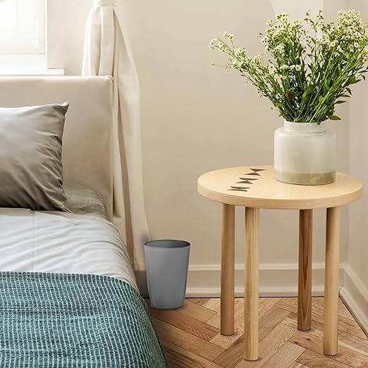 HOLDN’ STORAGE Small Trash Can - 1.58 Gallon Open Top Waste Bin, Compact Waste Can Perfect for Bathroom, Kitchen, Office, Dorm - Durable Garbage Can - Grey