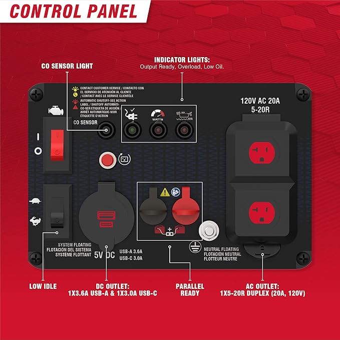 A-iPower 1500 Watt Portable Quiet Inverter Generator Gas Powered, Small Ultra Lightweight Quiet Generator for Camping, Tailgating, Home Backup, Emergency, EPA & CARB Compliant, CO Sensor (SUA1500i)