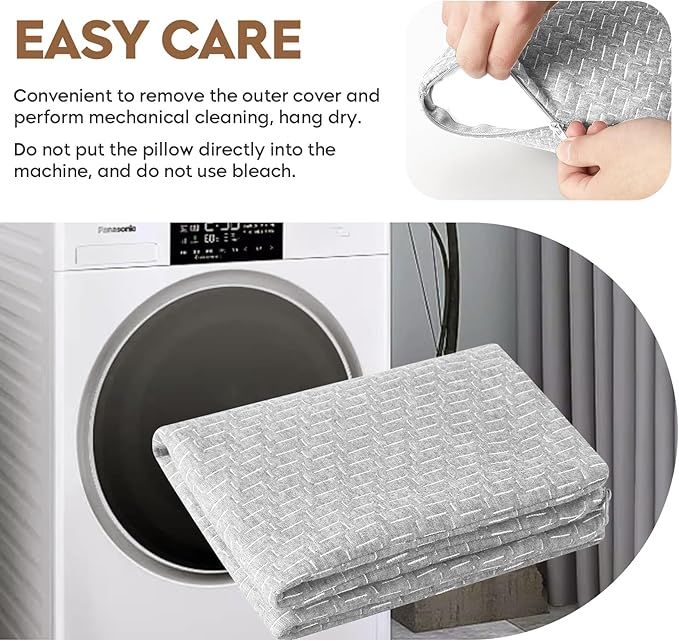 Camping Pillow Shredded Memory Foam Pillow, Compressible Travel Pillow Breathable Cover, Ideal Backpacking Airplane Hiking