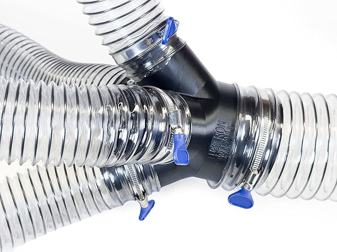 4" to 2-1/2" 4-Way Dust Collection Splitter Junction Fitting, Multi Port Fits Standard Hoses and Shop Vac Accessories, Dust Medusa