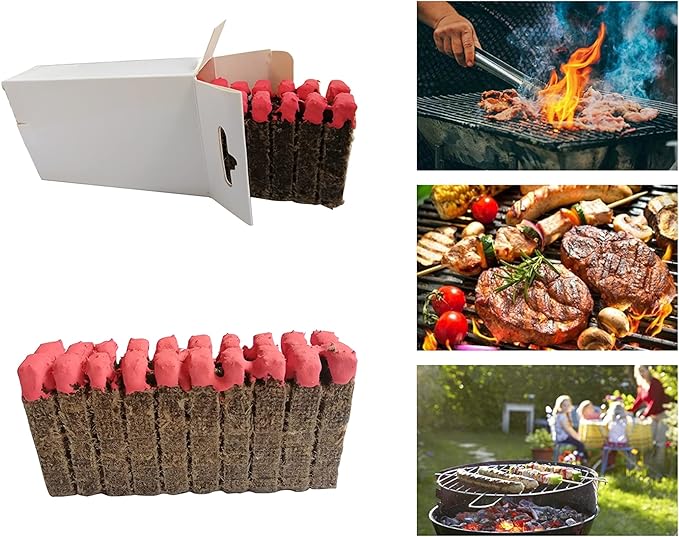 Barbecue Natural Wax Infused Wooden Match Grill Fireplace Waterproof Party Camping Hiking Bushcraft Outdoor + Free Tin Container (1 x 20 Matches)