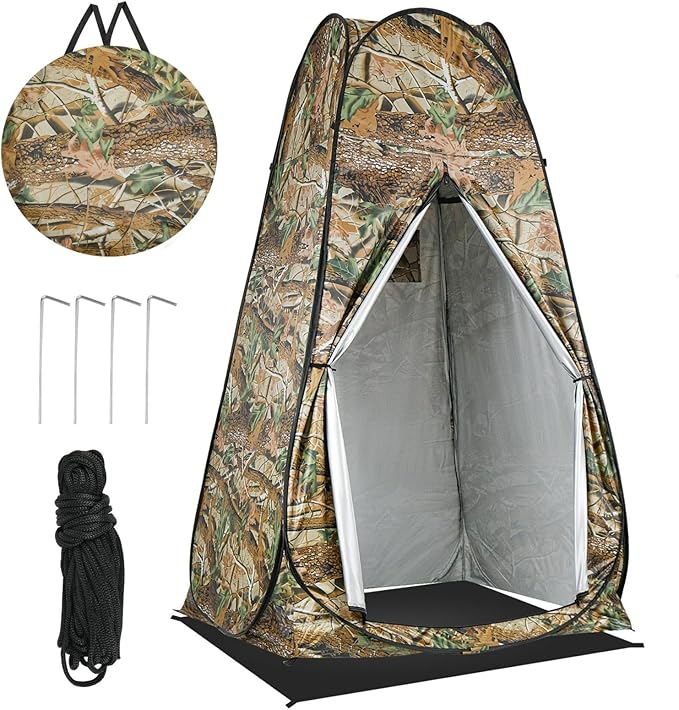 Pop Up Privacy Shower Tent, Outdoor Portable Changing Tent Camping for Camping Beach Toilet Shower Bathroom Changing Room Sun Shelter with Window with Carry Bag