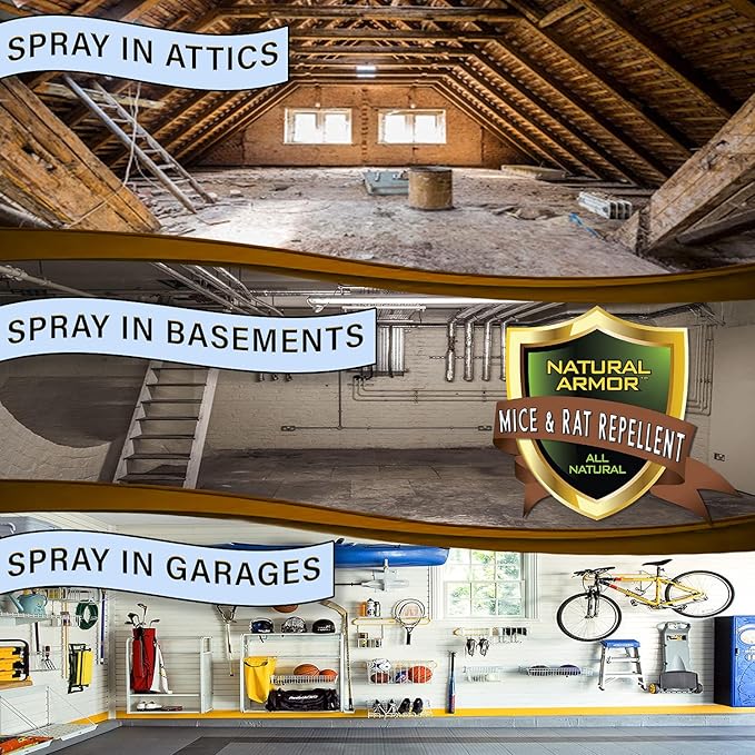 Mice & Rat Repellent. Peppermint Repellent for Mice/Mouse, Rats & Rodents. Natural Spray for Indoor & Outdoor Use. 128 OZ Gallon Trigger Sprayer Ready to Use