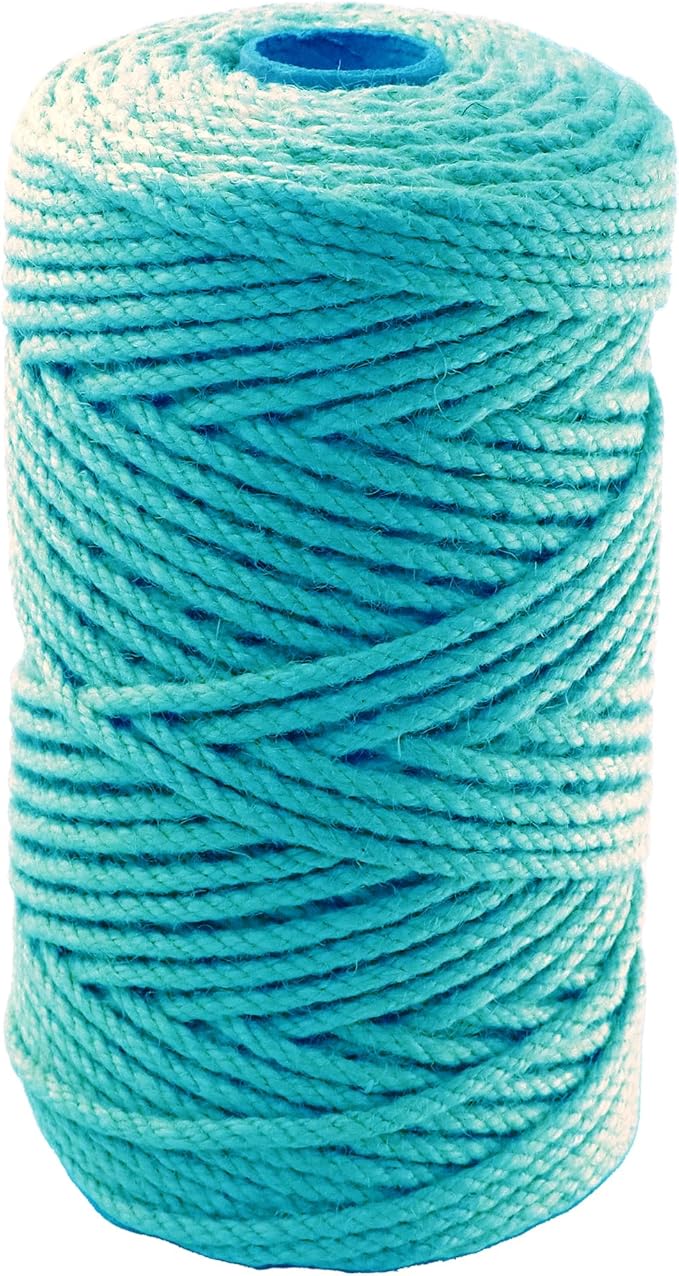 4mm x 200 Feet Blue Jute Rope, Twine for Gardening Tomato Climbing Plant Tie Floristry Crafts Gift Wrapping Packing Decor