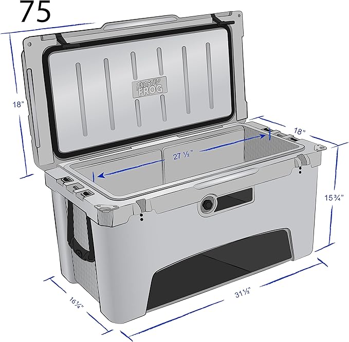 75 Camo Quart Ice Chest Heavy Duty High Performance Roto-Molded Commercial Grade Insulated Cooler