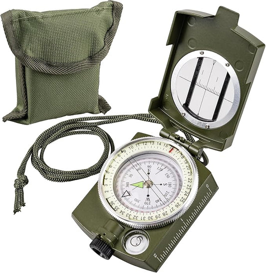 Compasses，Hiking Compass for Survival with ，Compass Survival，Waterproof Durable and Pocket-SizedTactical Survival Compass with Lanyard，Climbing Biking Exploring Geology, Outdoor Activities