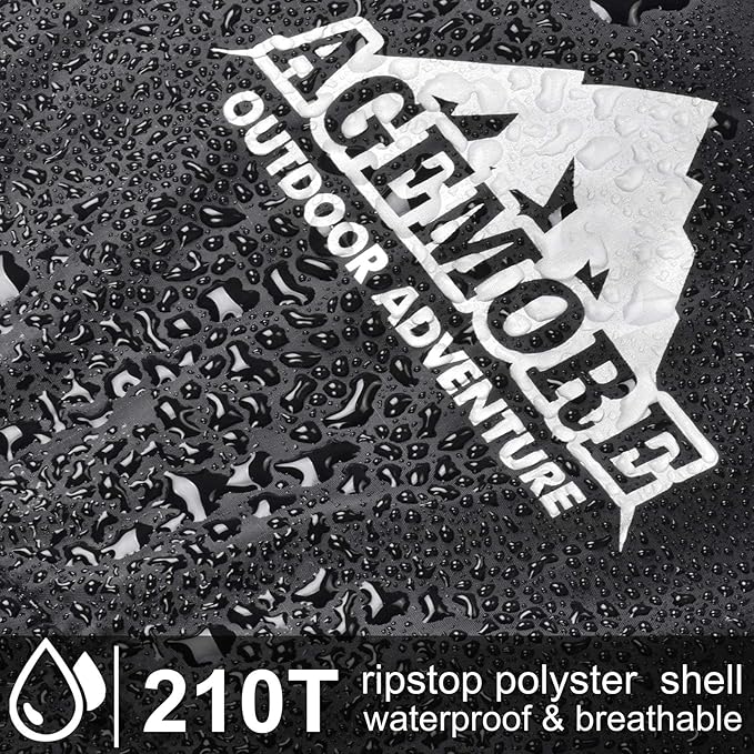 AGEMORE Cotton Flannel Double Sleeping Bag for Camping, Backpacking Or Hiking. Queen Size 2 Person Waterproof Sleeping Bag for Adults Or Teens. Lightweight with Compression Sack