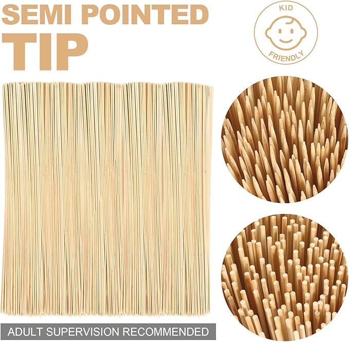 Suclain 700 Pcs 30" Long 5mm Thick Marshmallow Roasting Sticks, Smores Sticks Bamboo Skewers BBQ Kabob Grilling Barbecue Roasting Camping for Outdoor Fire Pits Campfires