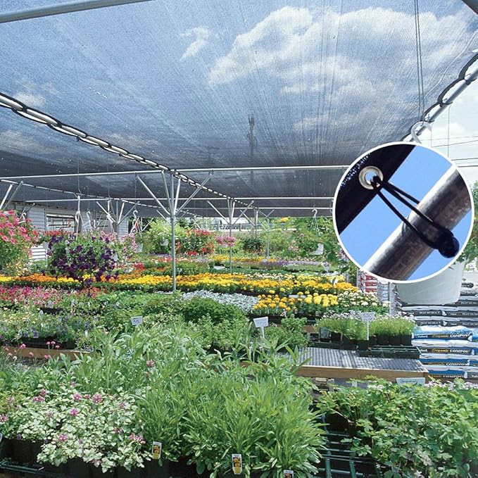 Agfabric Shade Cloth 12X 10ft Garden Patio Shade Panel with Grommets 70% Sunblock, Black