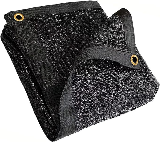 10x16 Ft Shade Cloth for Garden, 90% Black Sun Shade Fabric with Grommets for Plants Heat Protection, Outdoor Sunblock Mesh Cover for Greenhouse, Balcony, Deck, Porch, Carport, Pool