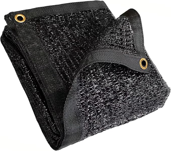 12X12Ft Shade Cloth for Garden, 90% Black Sun Shade Mesh for Plants Heat Protection, Outdoor Sunblock Mesh Tarp for Greenhouse, Plant Cover, Balcony, Gazebo, Deck, Porch, Carport