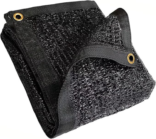 10x30 Ft Shade Cloth for Garden, 90% Black Sun Shade Fabric with Grommets for Plants Heat Protection, Outdoor Sunblock Mesh Cover for Greenhouse, Balcony, Deck, Porch, Carport, Pool