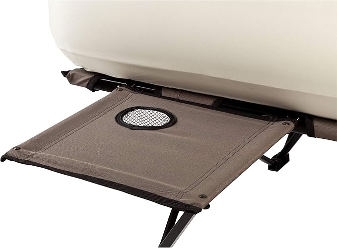 Coleman Queen-Size Airbed Cot Combination, Folding Air Mattress with Steel Frame & Side Table, Battery Pump Included, Great for Camping, Lounging, Elevated Sleeping, Guests, & More