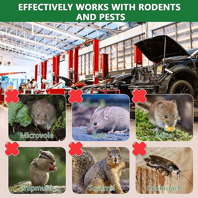 36 Pack Natural Mouse Repellent for Car Engines, Peppermint Oil Moth Balls for Rodents Rats Mice Indoor Outdoor, Mouse Deterrent and Rat Repellent for House, Motor Campers, Attic, Humans & Pets Safe