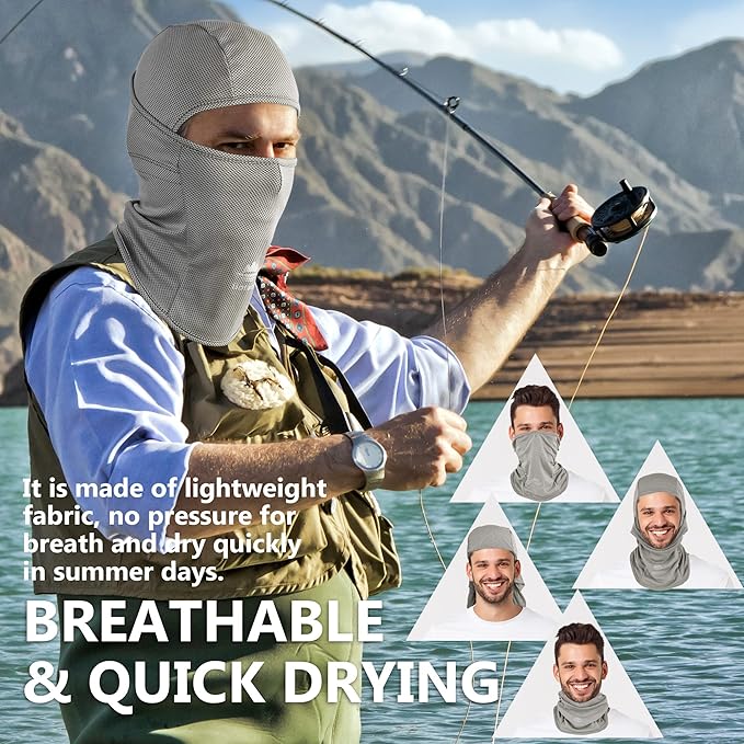 Balaclava Face Mask Sun UV Protection Breathable Full Head Mask for Men Women Skiing Cycling