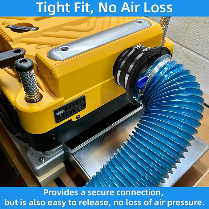 4 Inch Dust Collection Fittings for Magnetic Dust Collection Coupler,Steel Ring Receiver Dust Collector Steel Port w/Dust Control Flex Cuff,Quick Connect to Drum Sander Planer