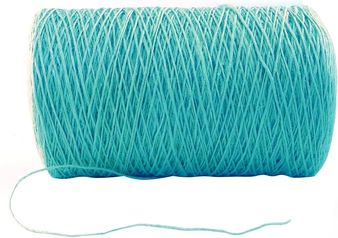 1mm x 2500 Feet Blue Jute Rope, Twine for Gardening Tomato Climbing Plant Tie Floristry Crafts Gift Wrapping Packing Decor
