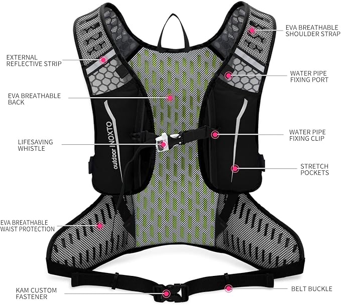 16L Hydration Backpack with Free 2-Liter Water Bladder,The Lightweight Hydration Pack for Cycling, Hiking, Skiing