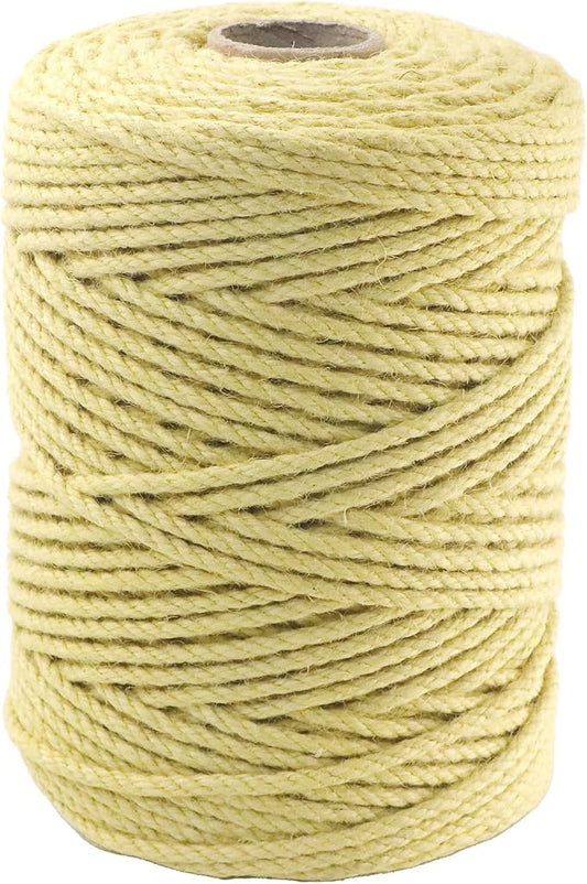 4mm x 400 Feet Yellow Jute Rope, Twine for Gardening Tomato Climbing Plant Tie Floristry Crafts Gift Wrapping Packing Decor
