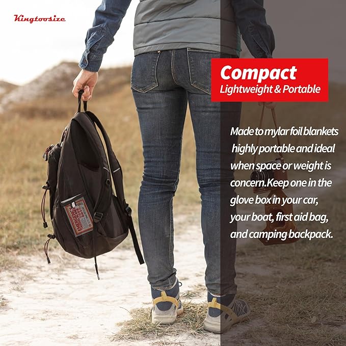 Emergency Blanket 4-Pack, Mylar Survival Blanket