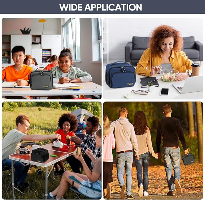 BALEINE Insulated Lunch Bag for Men Women, Leakproof Cooler Bag with Adjustable Shoulder Strap for Work Picnic, Lunch Box for Women Men (Small, Grey)