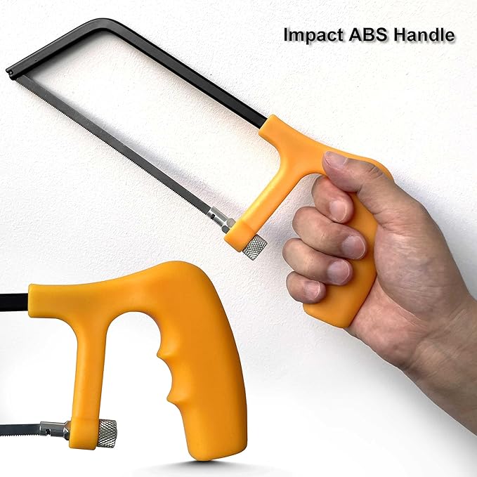 6 in. Mini Hacksaw Frame - 150mm Extra Fine Cut Junior Hack Saw with Bi-Metal Blade for Metal and Wood