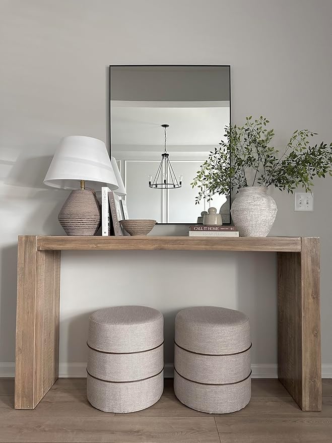 Frame My Mirror Black Metal Framed Mirror, 28" x 54" Mirror for Bathroom, Metal Frame, True Reflections Glass, Black Finish, Stanton Design, Hangs Horizontally or Vertically, Made in USA