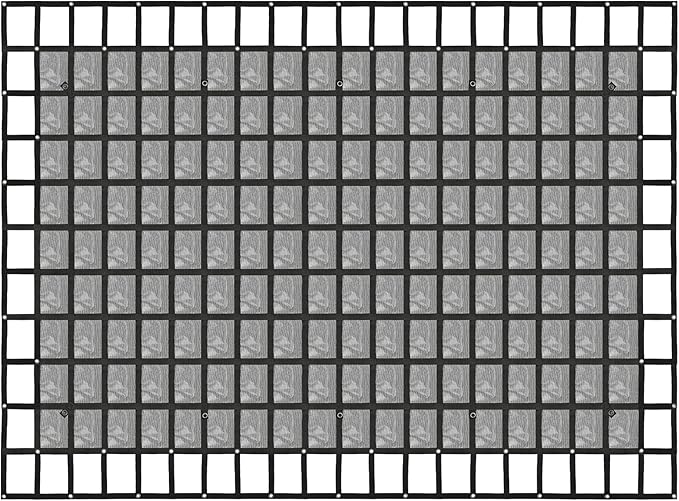 Heavy Duty 126" x 174" Truck Bed Cargo Net with Adjustable Cam Buckles & S-Hooks & Cross Strap,10.5' x 14.5' Cargo Net with 1500LBS Capacity for Pickup Truck Bed Trailer SUV Jeeps