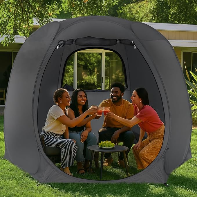 Alvantor Pop Up Screen Tent House Room Instant Outdoor Camping Canopy Sun Shelter Gazebo for Patio, Backyard & Deck, Privacy Tent(2-10 People, 8'x8' 10'x10' 12'x12')