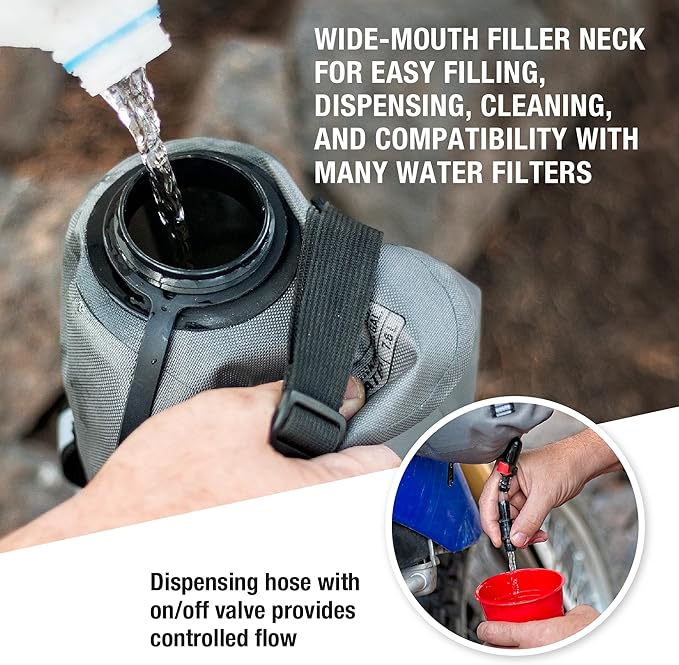 Giant Loop Cactus Canteen Water Reservoir, Foldable and Collapsible Utility Bladder for Drinking Water 1,2,3,5-Gallon (5-Gallon)