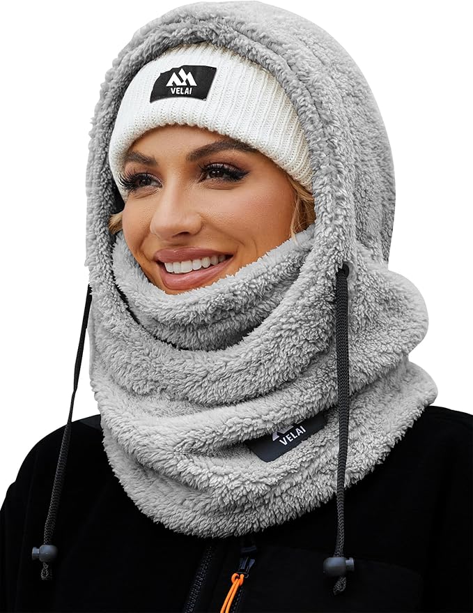 Balaclava Fleece Ski Mask for Men Women Winter Face Masks Windproof Hooded Scarf Cold Weather Hat Neck Warmer