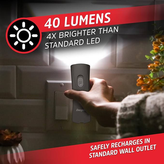 Energizer Weatheready Rechargeable Flashlights for Home, Pack of 3, Emergency Flashlight for Hurricane Supplies, Survival Kits, Power Outages, LED Flash Light with Convenient Plug-in Design