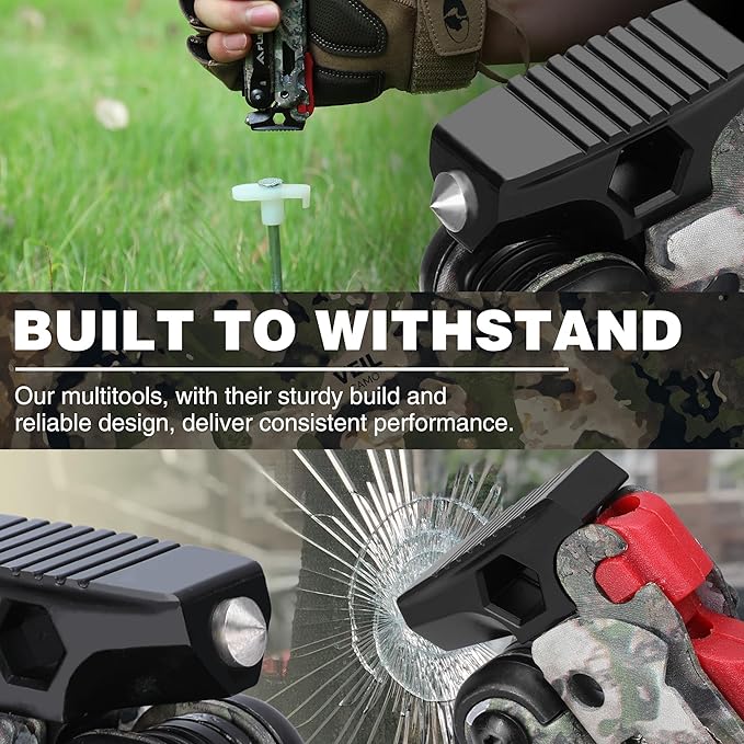 FLISSA Multitool, 18 in 1 Camo Multitool Pliers with Fire Starter, Window Breaker, Whistle, Stainless Steel EDC Gear with Sheath - Perfect for Survival, Simple Repair, Outdoor, Camping