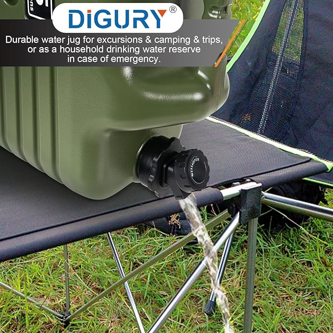 5 Gallon Water Jug, Camping Water Container BPA Free Water Storage with Spigot No Leakage Portable Emergency Water Tank for Outdoor Hiking Camping Picnic Supplies