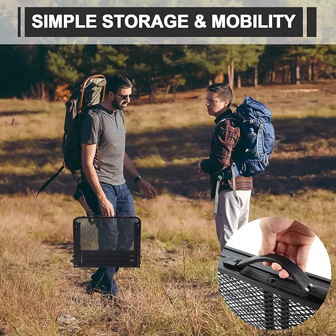 Camping Portable Folding Grill 2x1.3 FT Table, Lightweight Height Adjustable Metal Picnic Outdoor Table with Mesh Desktop and Mesh Bag, Picnic, Beach and BBQ, Party