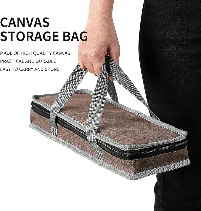 GRILLGEN 6-Piece Professional Griddle Accessories Kit for Griddle Cooking, Premium Rosewood Handles Spatulas Set with Scraper, Santoku Knife, Carving Fork, Storage Bag, Flat Top Grill Accessories