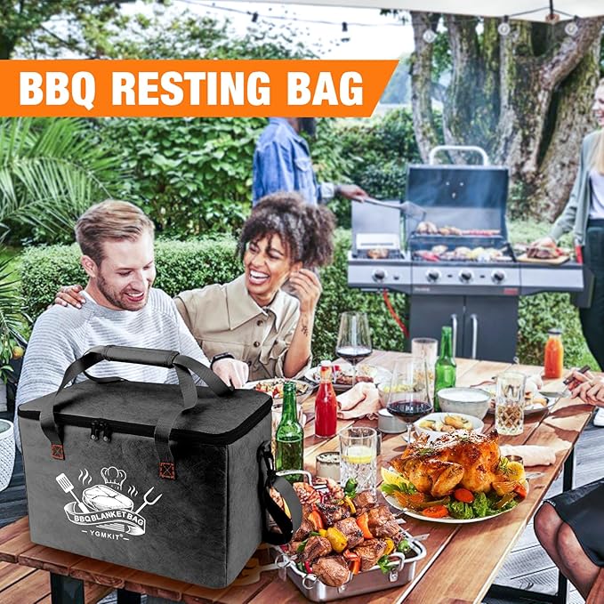 BBQ Blanket for Resting Meat,Reusable BBQ Resting Bag for Meat,Meat Brisket Resting Bag,Meat Blanket for Resting Large Barbecue Resting Blanket For Outdoor Smoker and Grilling