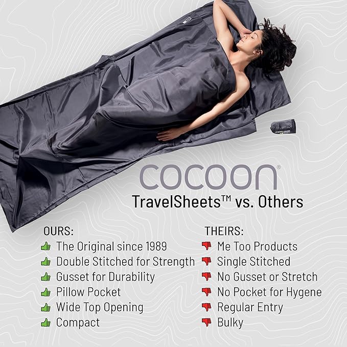 COCOON - Ripstop Thermolite Dual Liner TravelSheet - Blue