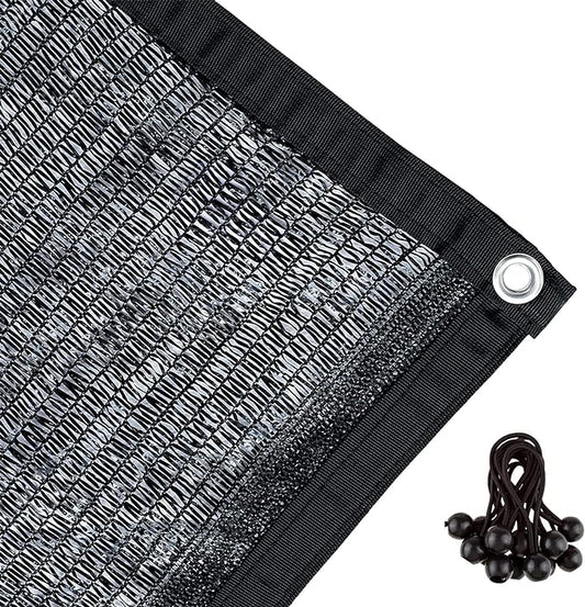Agfabric 50% Sunblock 6.5??X 20??Shade Cloth with Grommets for Garden Patio, Black