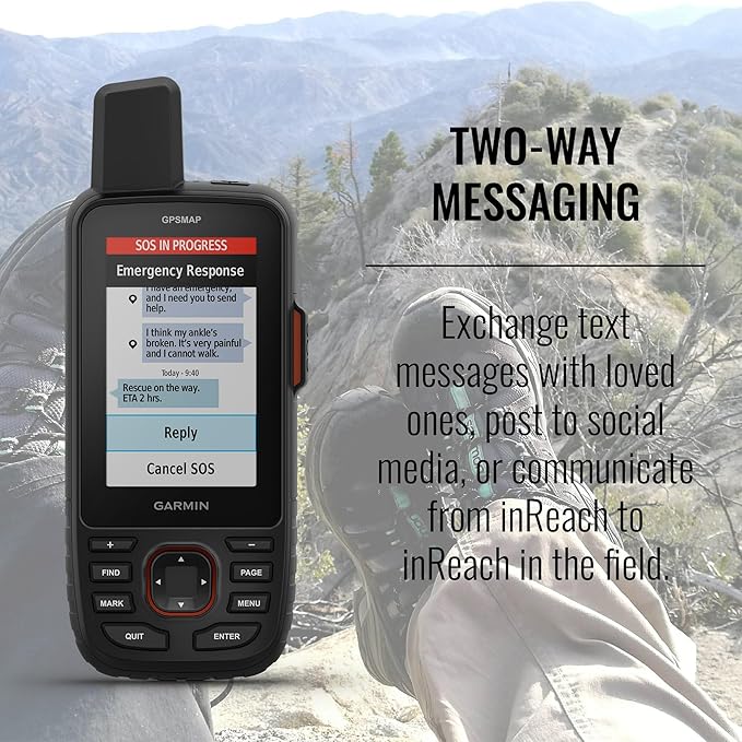 Garmin GPSMAP 67i Rugged Hiking GPS Premium Handheld inReach Satellite Technology, Two-Way Messaging, Interactive SOS, Mapping Bundle with Accessories