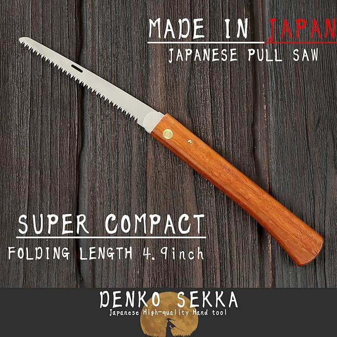 Folding Pruning Wood Saw Japanese Pull Saw for Woodworking and Pruning Camping, (Folding Pruning Saw)