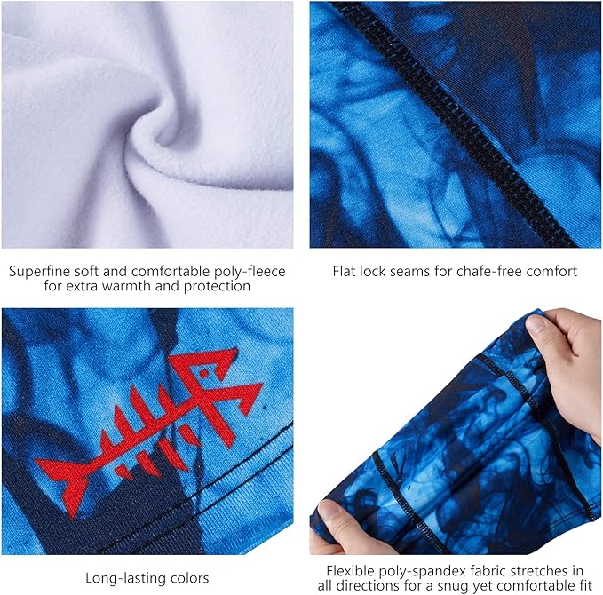 BASSDASH Winter Balaclava Fleece Ski Mask Ninja Hood Neck Warmer Fishing Hunting