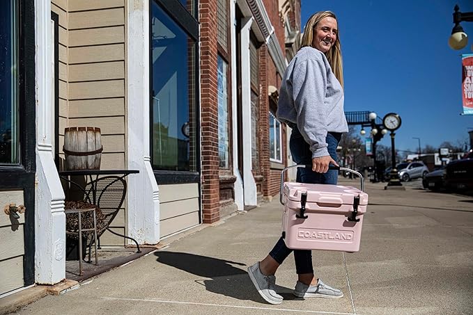 Coastland Bay Series Cooler Premium Everyday Use Insulated Rotomolded Cooler, Small Ice Chest for Tight Spaces, Soccer Games, & Tailgates