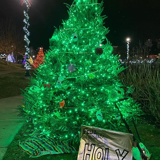 Dazzle Bright St. Patrick's Day String Lights, 100 LED 33FT Waterproof Connectable String Lights, 120V UL Certified Christmas Decorations for Garden Yard Indoor Outdoor (Green)