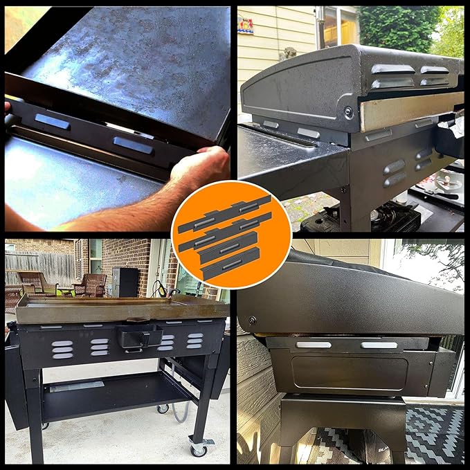 Wind Guards for Blackstone 22 inch Griddle, Magnetic Wind Screens, Blackstone Griddle Accessories, Fit with Hood, Rear Grease Cup and Side Shelf, Heat Shield for Side Table, Grilling Gifts, Black