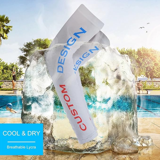 Custom Cooling Compression Arm Sleeves Add Your Design Personalized Oversleeve Covers for Outdoor Activity